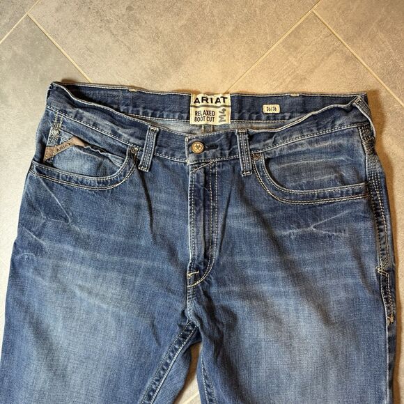 Ariat M4 Gulch Relaxed Boot Cut Jeans Men 36x36 Blue Cotton - Picture 6 of 16